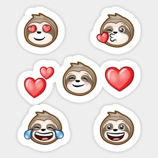 Sloth Faces Collection Sticker